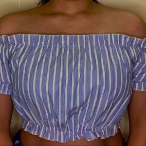 Off the shoulder cropped top